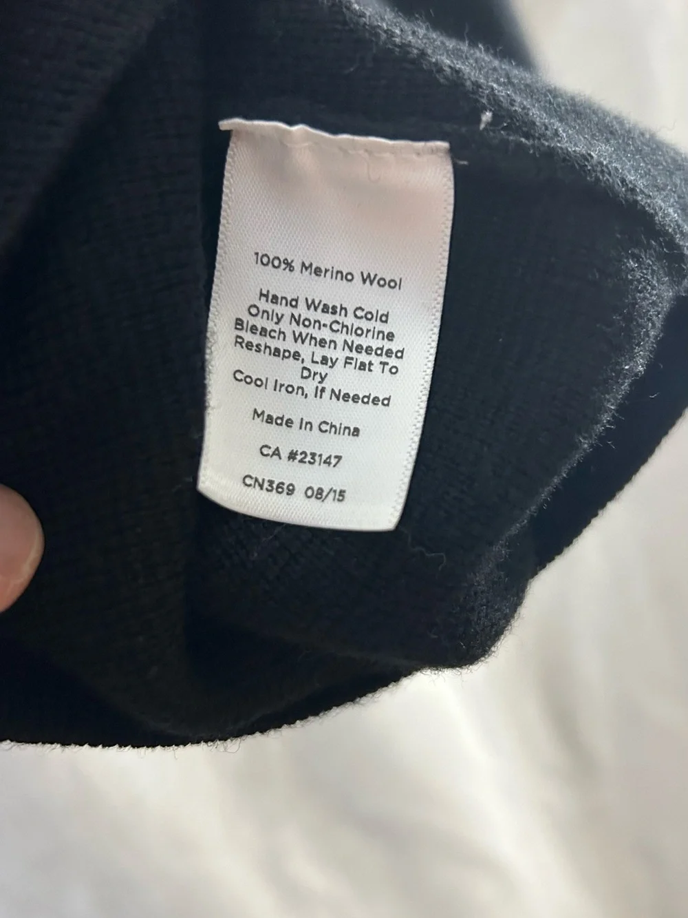 Talbots Petites Black 100% Pure Merino Wool Full-Zip Cardigan Sweater Coat SP - Picture 5 of 5